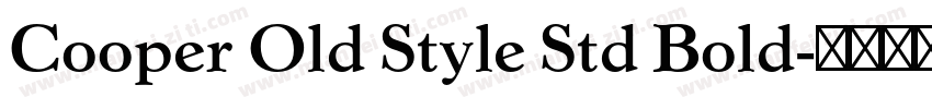 Cooper Old Style Std Bold字体转换